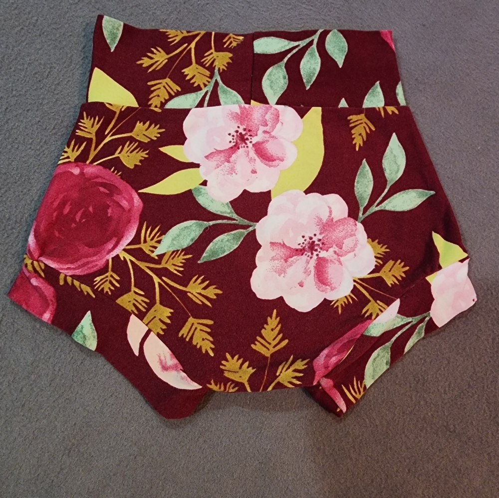 Dark Pink Floral Bummies